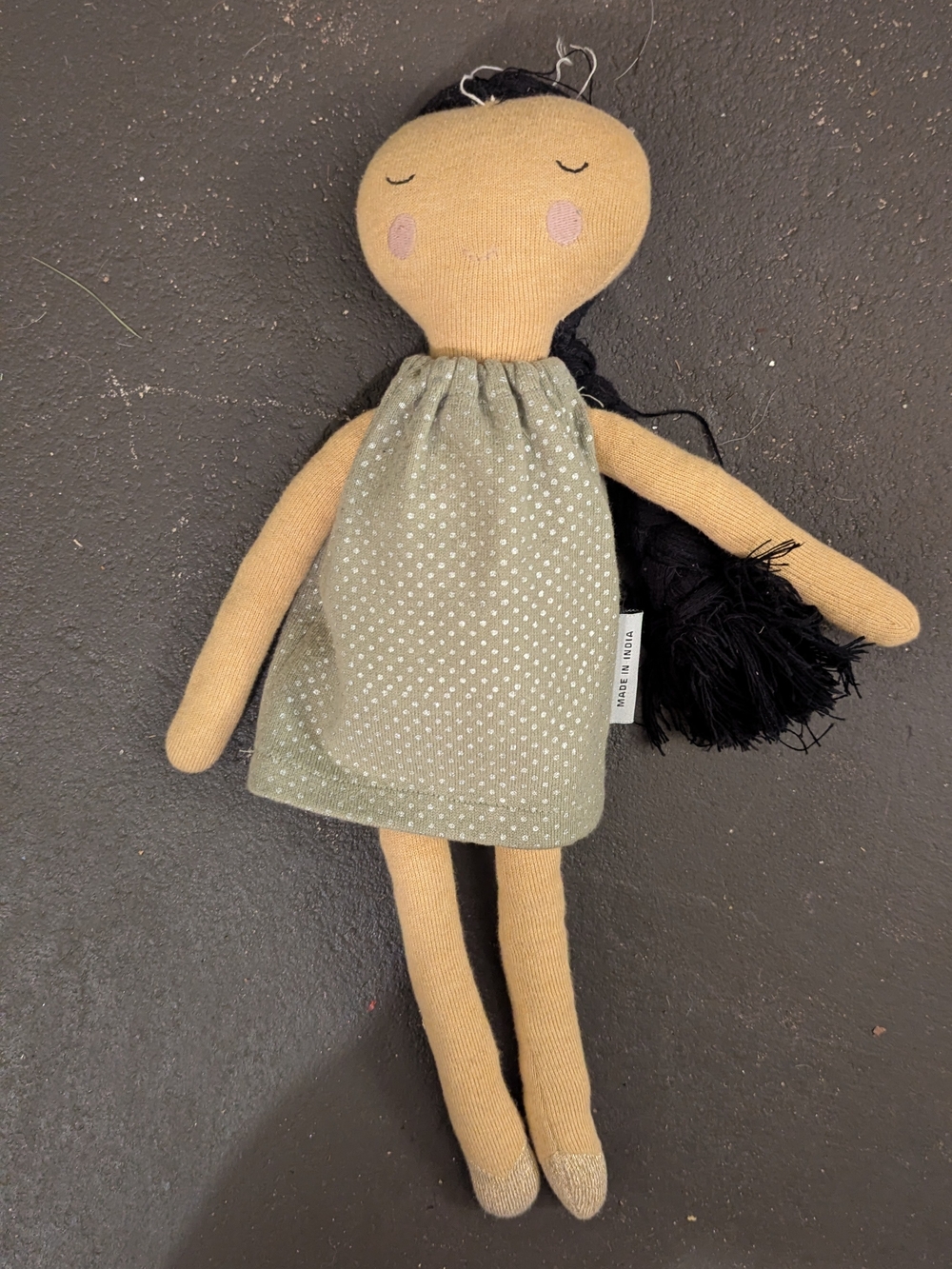 Cloth Doll with Olive Dress